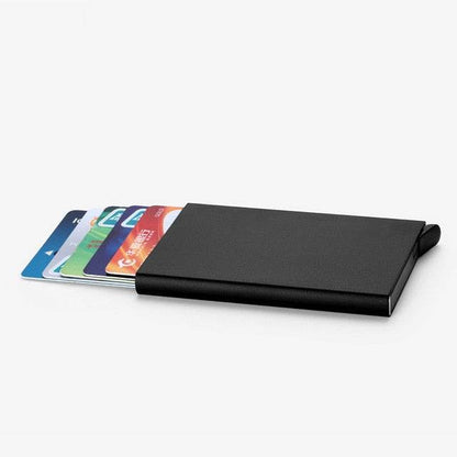 Anti Rfid Blocking Automatic Credit Card Holder Aluminum Metal Case To Protect Credit Cards Rfid Card Protection Bank Cardholder