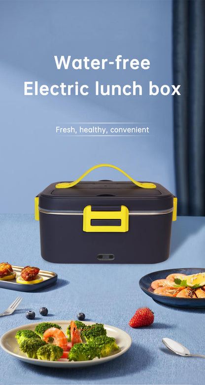 New portable household car 110 / 220V 12V/24V rechargeable automatic heated electric lunch box bento food heater container box