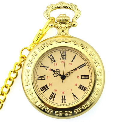 Necklace watch big roman hollow pocket watch