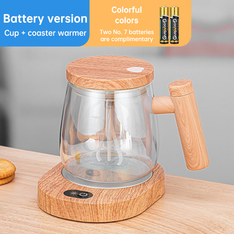 Self Stirring Coffee Cup Electric Stirring Glass Mug Portable Waterproof Automatic Protein Powder Mixing Cup Kitchen Accessories