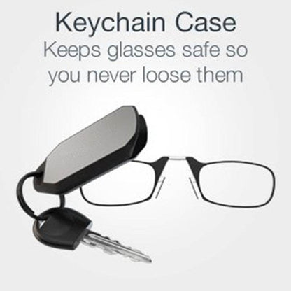 Nose clip presbyopic glasses keychain ultra lightweight carrying elderly glasses wallet glasses reading glasses - MarvelouStoree