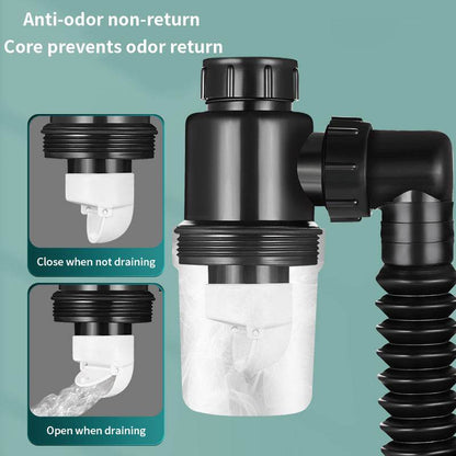 Washbasin Under The Water Pipe Deodorant Drainer Anti-Leakage Plug Washbasin Drain Pipe - MarvelouStoree