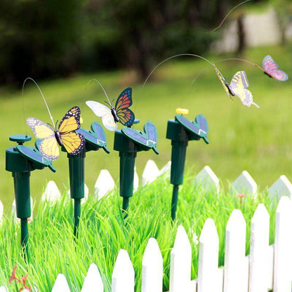 Vibration Solar Power Dancing Flying Fluttering Butterflies Hummingbird Garden Decorative Stake - MarvelouStoree