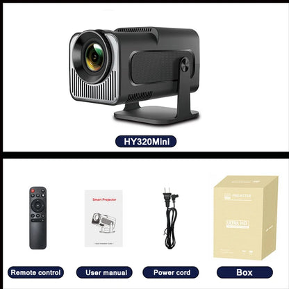 DITONG HY320 Mini Newly Native 720P Android 4K 1080p Projector 300ANSI Wifi Cinema Outdoor Portable 180° Rotable hy300 Projector