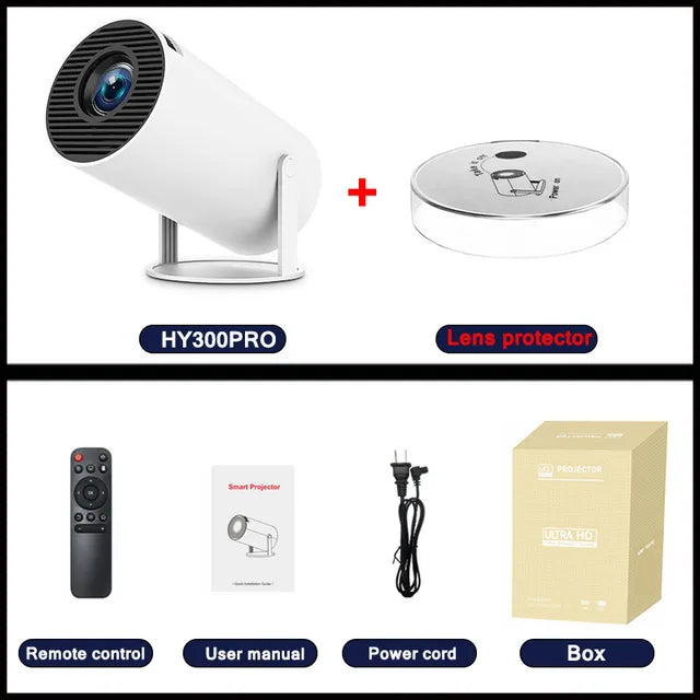 DITONG hy300 pro Projector 4K Android11 Dual Wifi6 260ANSI BT5.0 1080P 1280*720P HD Home Cinema Outdoor portable Projetor