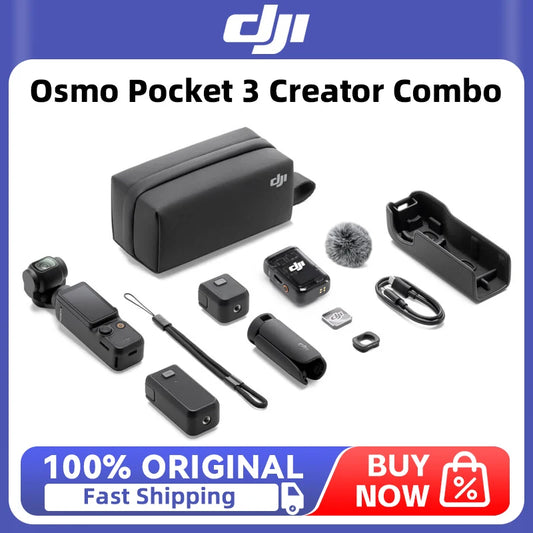 DJI Osmo Pocket 3 Creator Combo 1-Inch CMOS &4K/120fps 3-Axis Gimbal Mechanical Stabilization Full-Pixel Fast Focusing In stock