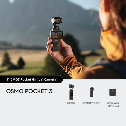 DJI Osmo Pocket 3 Creator Combo 1-Inch CMOS &4K/120fps 3-Axis Gimbal Mechanical Stabilization Full-Pixel Fast Focusing In stock