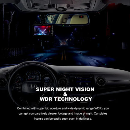 Dashcam 24H Touch Night Vision FULL HD 1080P Front And Rear Camera 4.0 Inch CAR DVR Mirror Digital Video Recorder Dvr Black Box