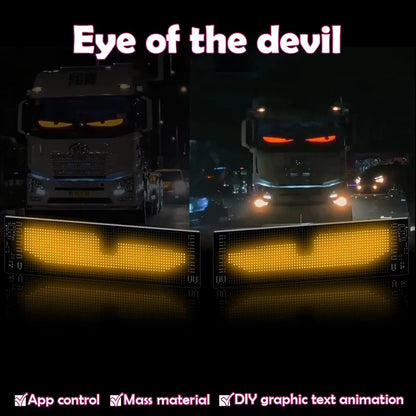 Marveloustoree smart light.wow Eyes Car LED Logo APP LED Matrix Pixel Panel Night Light DIY Programmable Flexible LED Display for Car Truck Accessorie