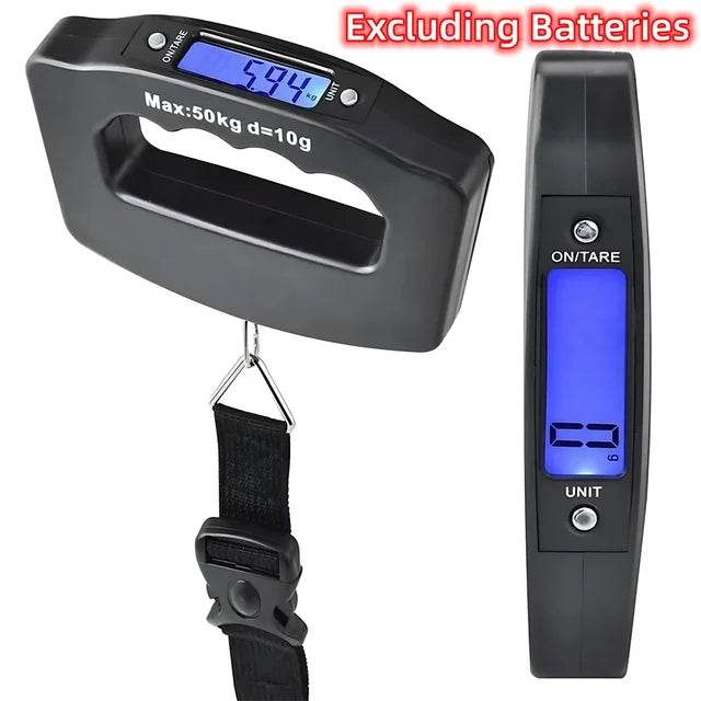 Digital Luggage Scale Portable Suitcase Scale Hanging Scales Handheld Electronic with Backlight Digital Display Travel 50kg - MarvelouStoree