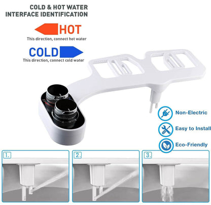 Smart Body Cleaner Unplugged Hot And Cold Water Simple Installation Hip Washing Double Nozzle Toilet Cover Plate - MarvelouStoree