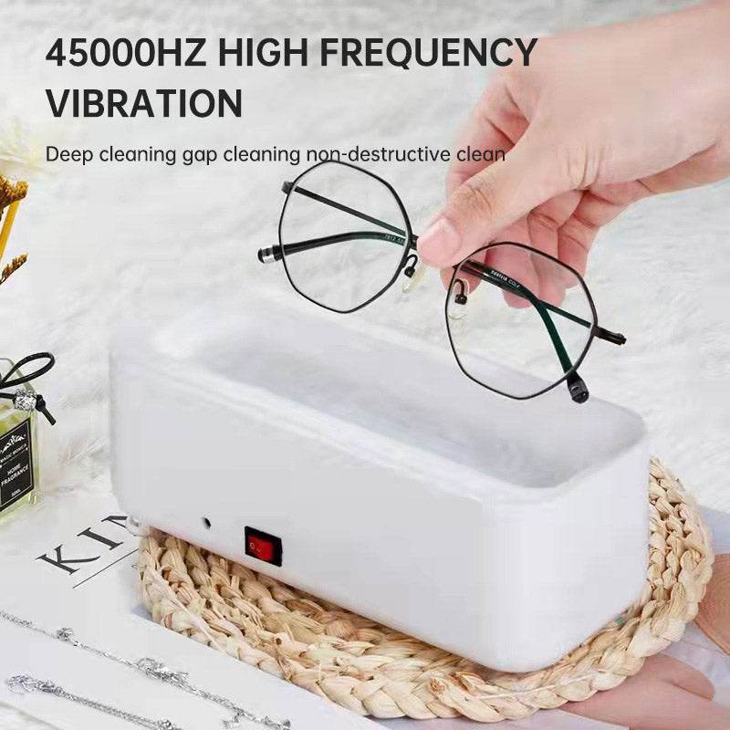 Intelligent Sonic Wave Cleaning Machine, Small Household Cleaner, Portable Electric Ultra Frequency Sonic Wave Cleaning Box - MarvelouStoree