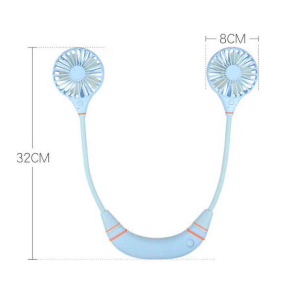 Rechargeable Hands-Free Neck Hanging Sports 3 Gears Fan Wearable Portable USB Flexible Rechargeable Neckband Mini Desk Fan Air - MarvelouStoree