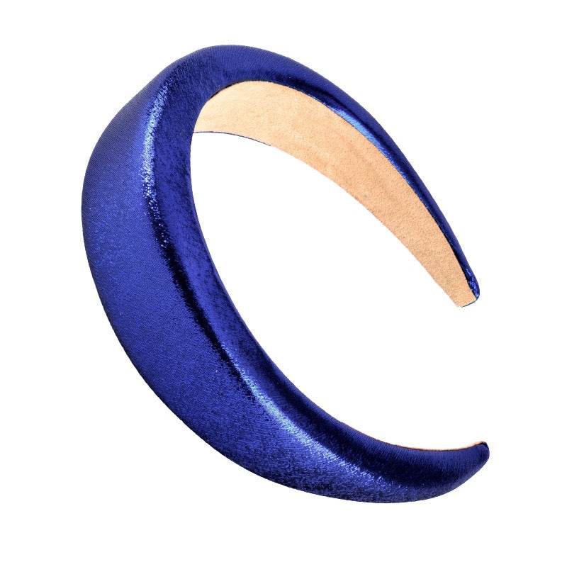 Bright Sponge Hair Hoop Wide Edge Thick Colored Shiny Silk Fabric Hair Accessories - MarvelouStoree