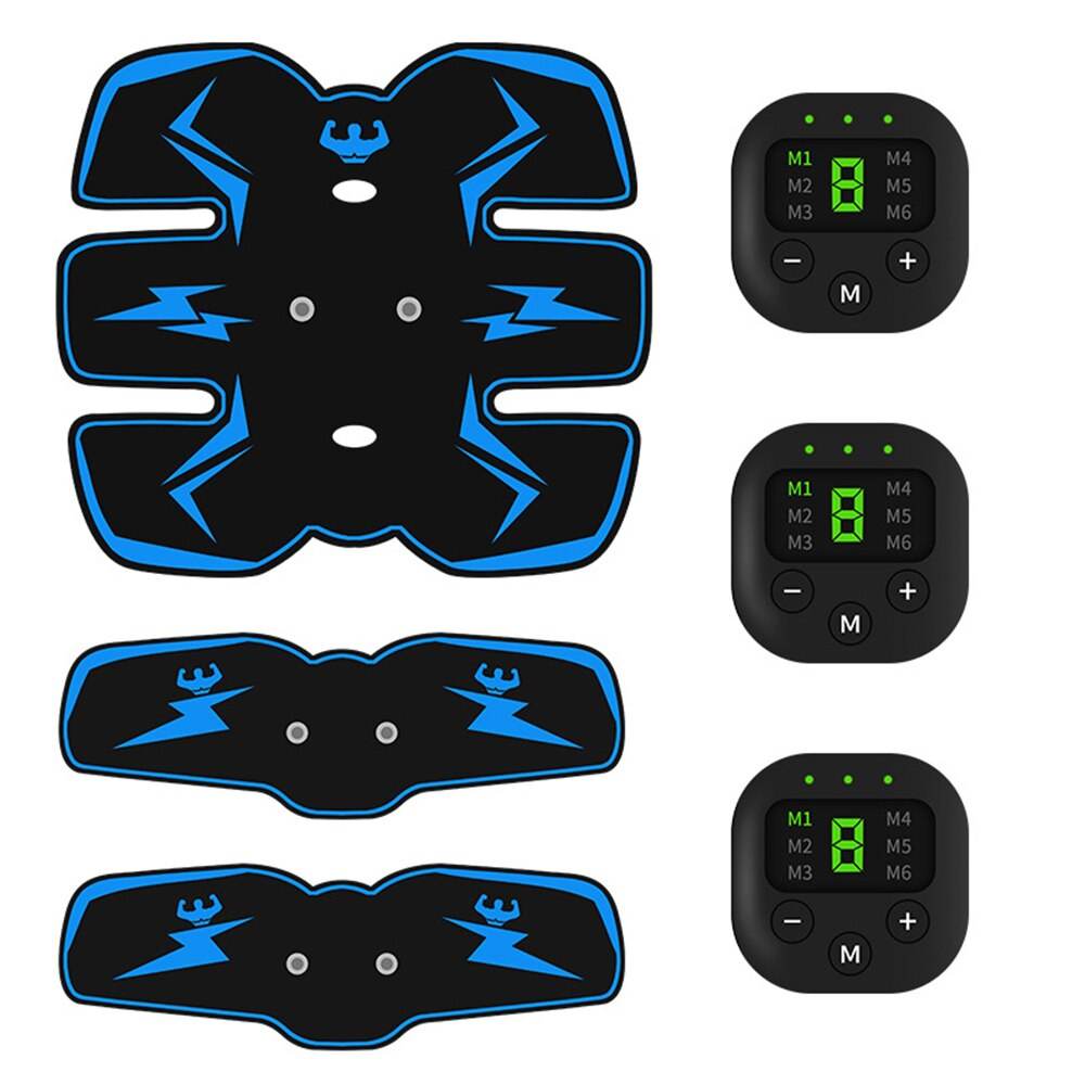 EMS Muscle Stimulator with LED Display USB Rechargeable Abdominal Belt Work Out Power Fitness Abdominal Men Women - MarvelouStoree