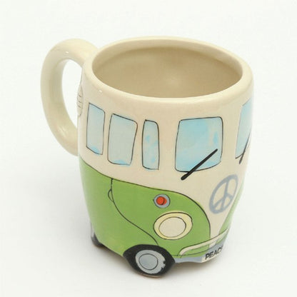 British Hand-painted 3D Double-decker Bus Mug Ceramic UK Retro Coachbus Car Coffee Cup Friends Tv Klimt Caneca Criativa Gift Box