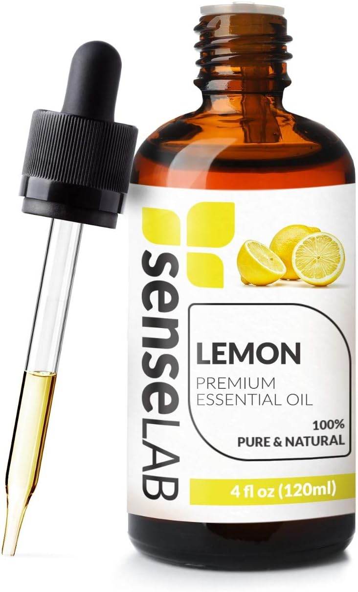 SenseLAB lemon essential oil -100% pure extract lemon oil - therapeutic grade lemon essential oil - moisturizing lemon oil - moo - MarvelouStoree