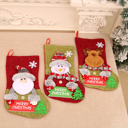 Christmas Socks Gift Bag Children's Candy Bag Cartoon Gift Bag Alphabet Christmas Socks