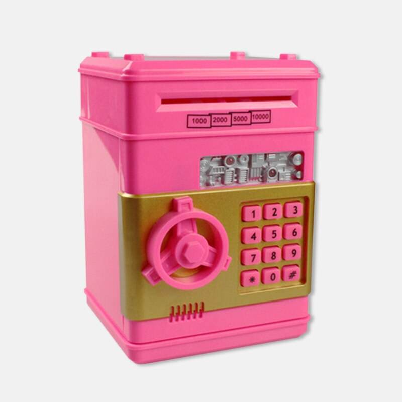 Safety Password Chewing Coin Cash Deposit Machine Electronic Piggy Bank Mini Money Box Gift for Children Kids