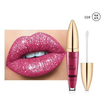 Pudaier matte pearl gloss lip gloss does not stick to cup lip glaze, develops color, liquid lipstick, and lip gloss - MarvelouStoree