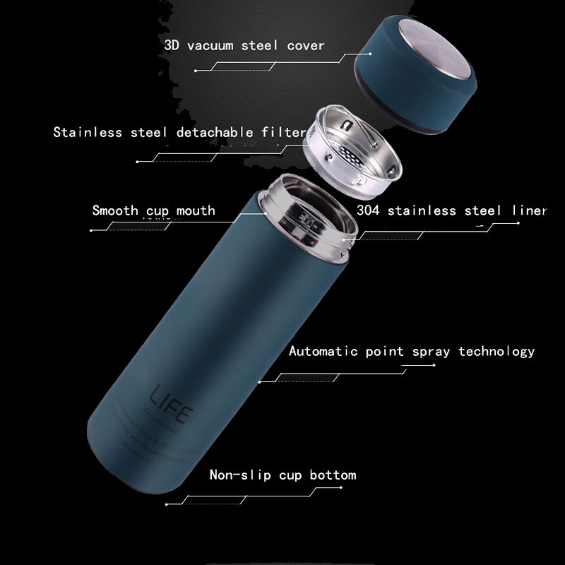 Insulate Thermos tea mug with Strainer Thermo mug Thermos Coffee cup Stainles steel thermal bottle Vacuum flask