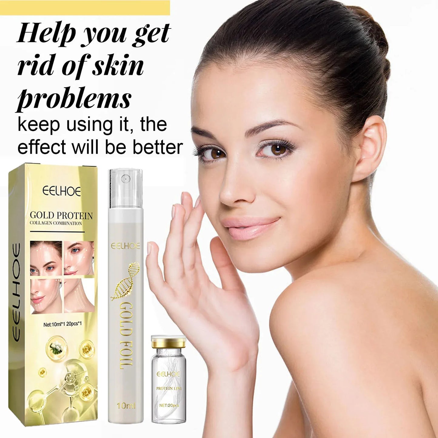 EELHOE Protein Line Can Lift Facial Skin Moisturize Repair Dry Make Look Younger Reduce Wrinkles Facial Essence Protein Line