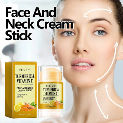 EElHOE Turmeric Facial Neck Cream Moisturizing Neck Cream Rod Like Lifting And Firming Neck Lines Facial Neck Care New Product - MarvelouStoree