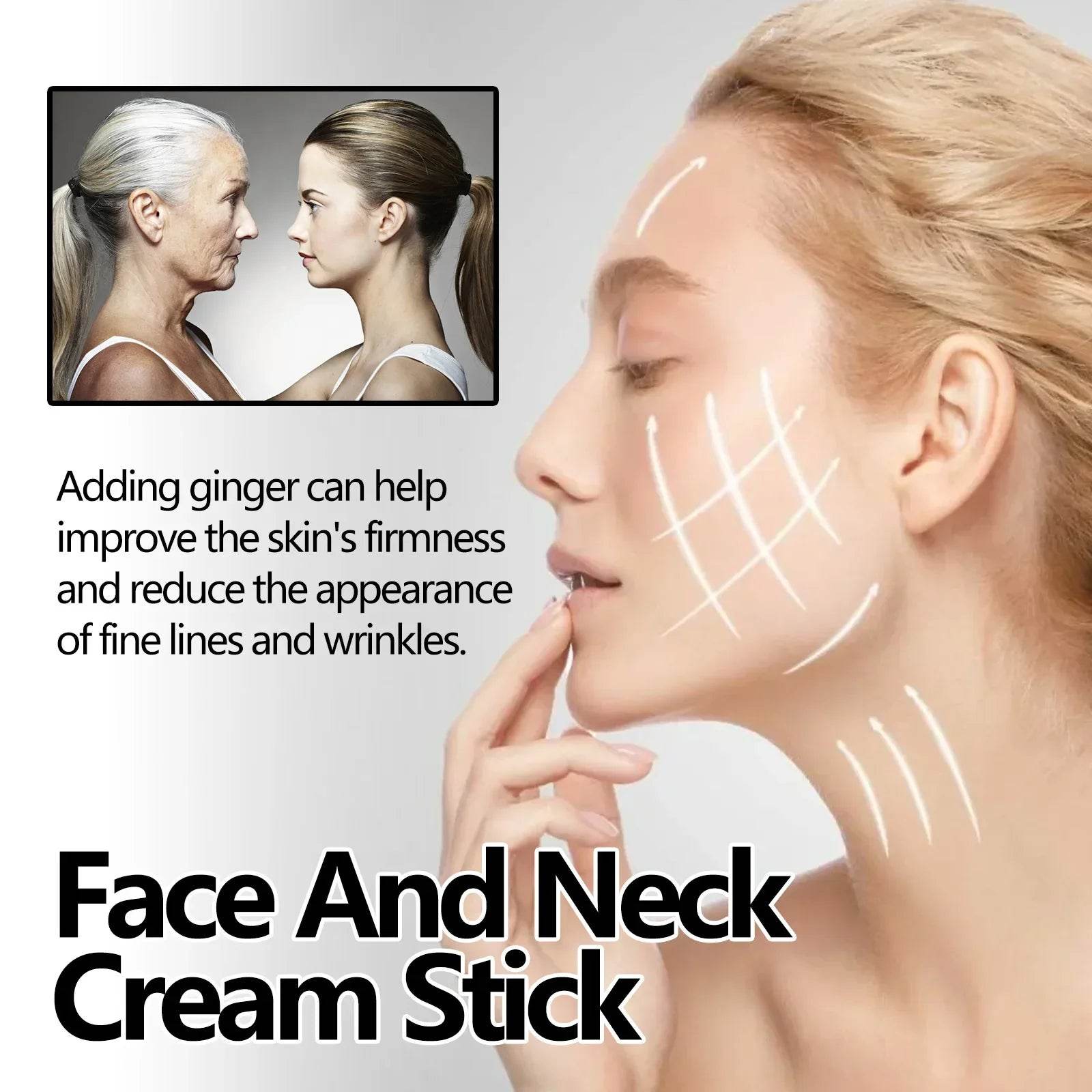 EElHOE Turmeric Facial Neck Cream Moisturizing Neck Cream Rod Like Lifting And Firming Neck Lines Facial Neck Care New Product - MarvelouStoree