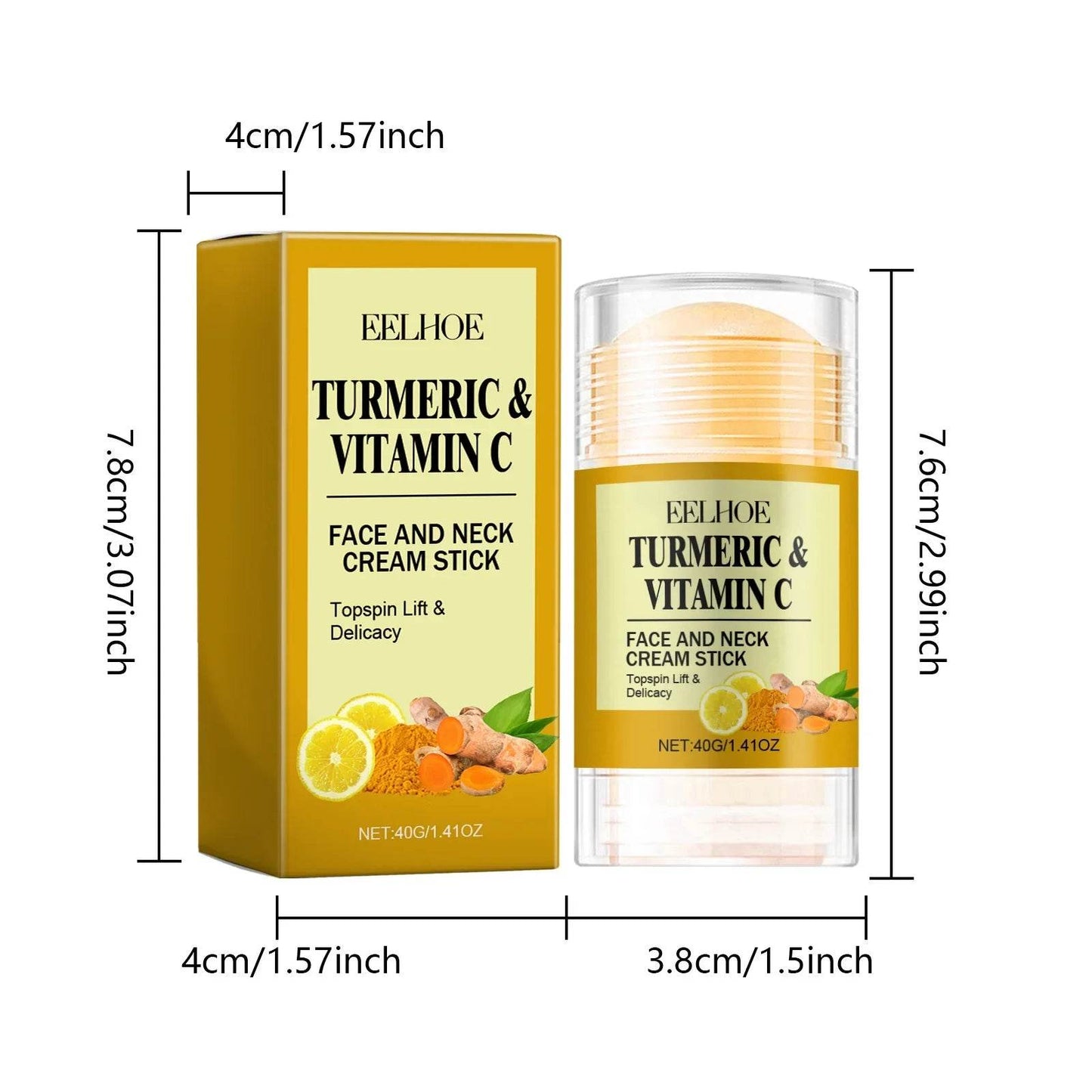 EElHOE Turmeric Facial Neck Cream Moisturizing Neck Cream Rod Like Lifting And Firming Neck Lines Facial Neck Care New Product - MarvelouStoree