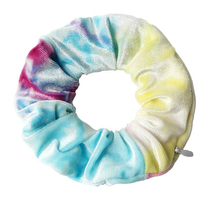 Tie dye velvet zipper large intestine loop - MarvelouStoree