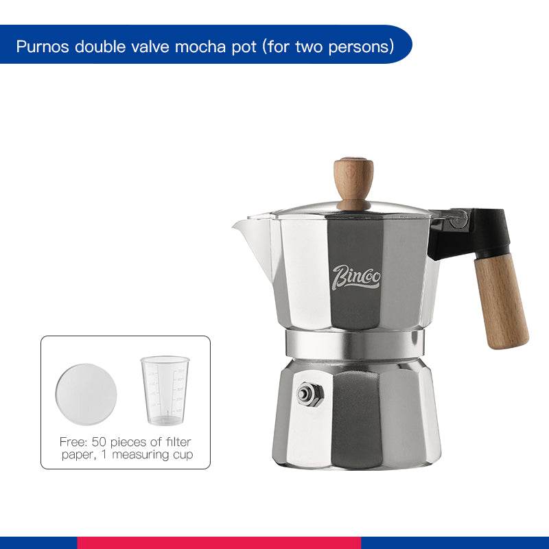 Double Valve Moka Pot Brewing Coffee Pot Espresso Machine - MarvelouStoree