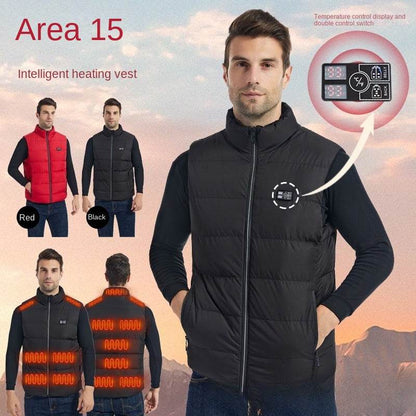 Winter intelligent heating vest, electric heating vest, charging and keeping warm, anti cold electric heating clothes, full body - MarvelouStoree