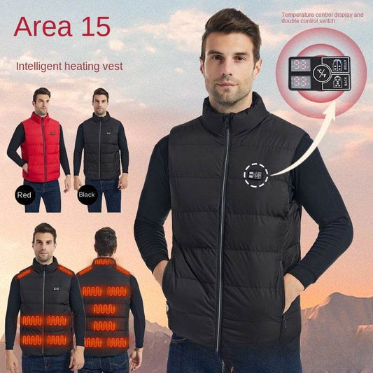 Winter intelligent heating vest, electric heating vest, charging and keeping warm, anti cold electric heating clothes, full body - MarvelouStoree