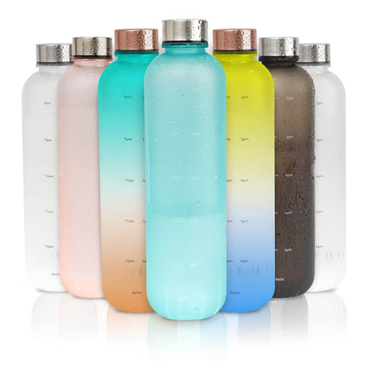 Tritan Plastic Water Bottle Frosted Gradient Sports Water Bottle Handle Space Cup Water Bottle Travel Mug 1L