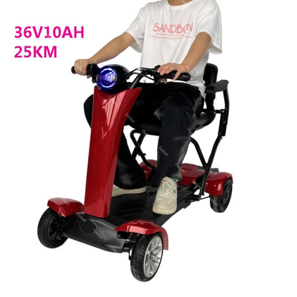 EU Stock Automatic Foldable  Electric Scooter Dual Motor For Elderly Disabled 36V 500W Lightweight 4 Wheel Mobility Scooters