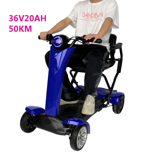 EU Stock Automatic Foldable  Electric Scooter Dual Motor For Elderly Disabled 36V 500W Lightweight 4 Wheel Mobility Scooters