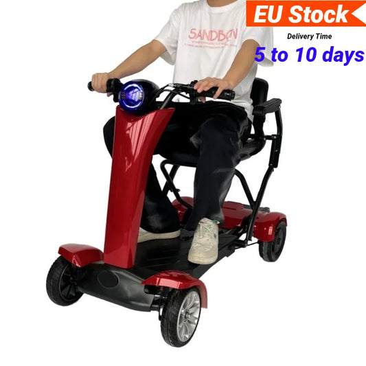 EU Stock Automatic Foldable  Electric Scooter Dual Motor For Elderly Disabled 36V 500W Lightweight 4 Wheel Mobility Scooters