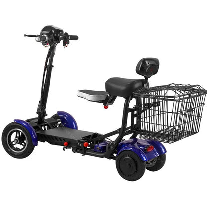 Electric Mobility Scooter For Elderly Four Wheel Electric Car 36V 500W 15.6Ah Folding Electric Bikes Adults With Rear Basket