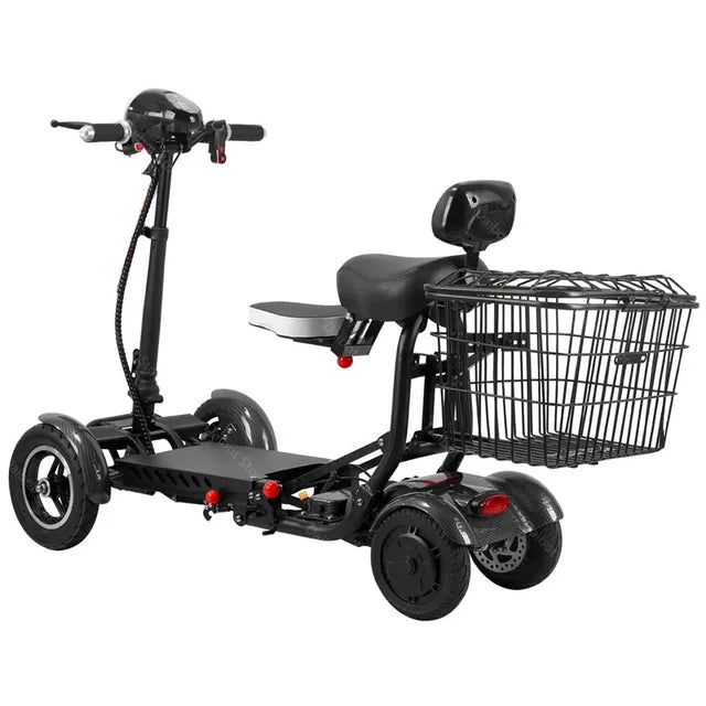 Electric Mobility Scooter For Elderly Four Wheel Electric Car 36V 500W 15.6Ah Folding Electric Bikes Adults With Rear Basket