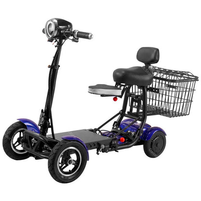 Electric Mobility Scooter For Elderly Four Wheel Electric Car 36V 500W 15.6Ah Folding Electric Bikes Adults With Rear Basket