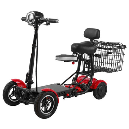 Electric Mobility Scooter For Elderly Four Wheel Electric Car 36V 500W 15.6Ah Folding Electric Bikes Adults With Rear Basket