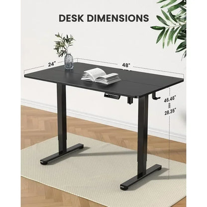 Marveloustoree .com Height Adjustable Electric Standing Desk, 48 x 24 Inches Sit Stand up Desk, Memory Computer Home Office Desk