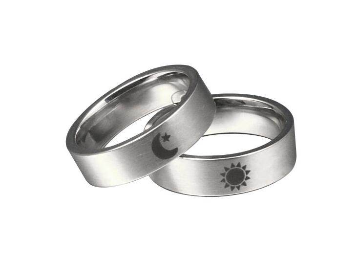 Sun Moon Couples Rings For Women Men Round Game of Thrones Power Symbol Lovers Jewelry - MarvelouStoree