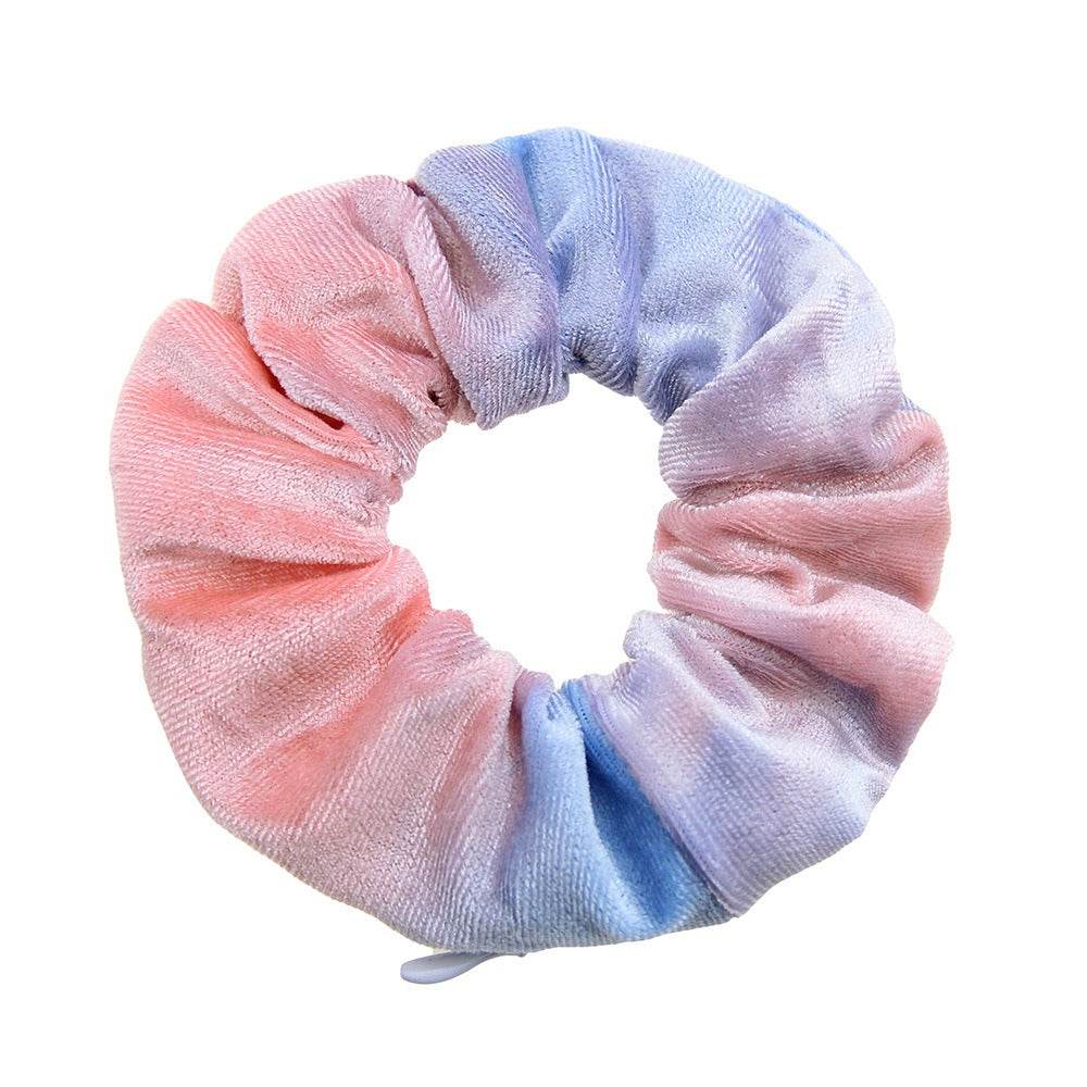 Tie dye velvet zipper large intestine loop - MarvelouStoree