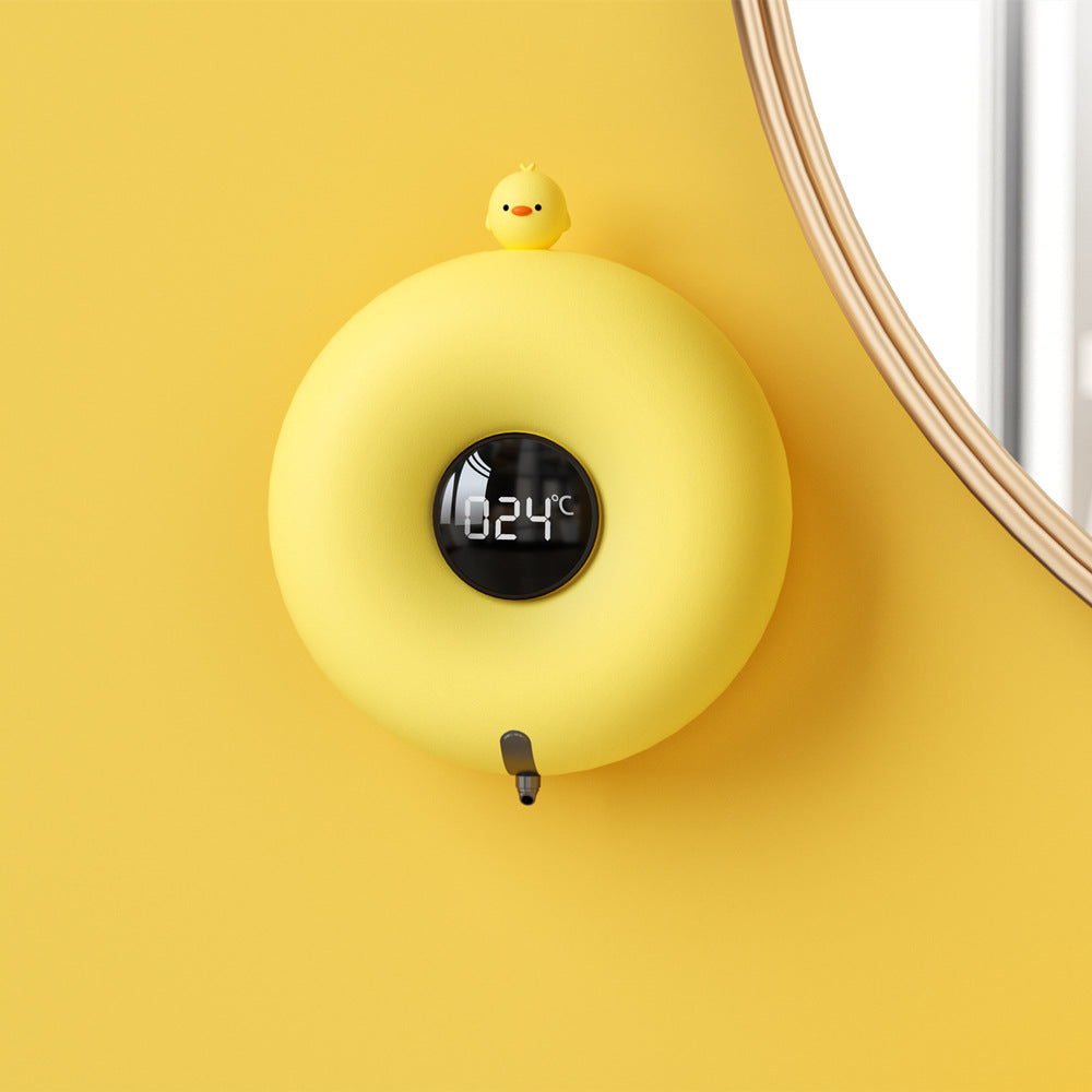 Little Yellow Duck Cartoon Children's Mobile Phone USB Wall-Mounted Soap Dispenser Donut Automatic Induction Foam Hand Washing