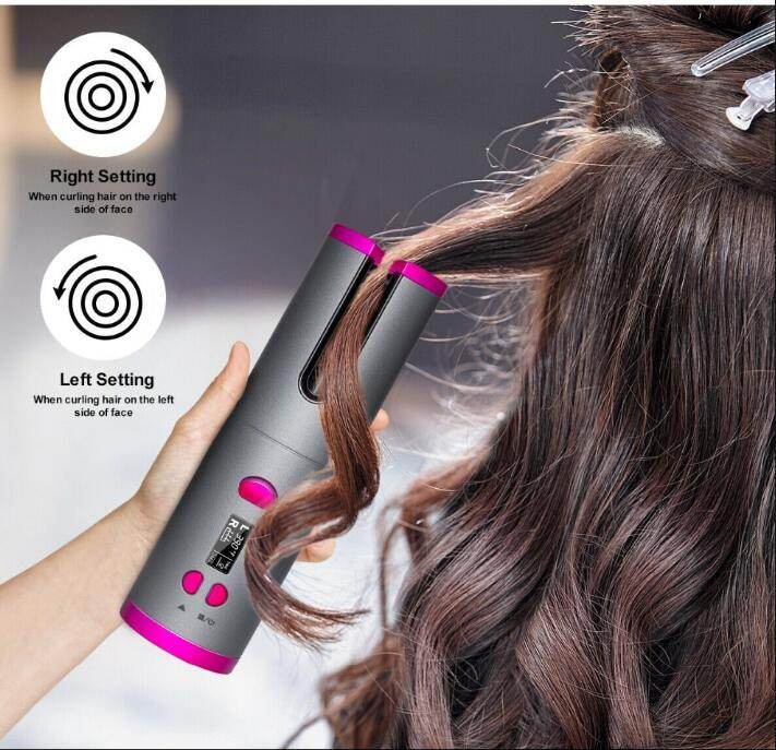 Unbound Automatic Hair Curler Cordless Electric Curling Roller Professional Ceramic Hair Waver Rechargeable Auto Curler Curls - MarvelouStoree