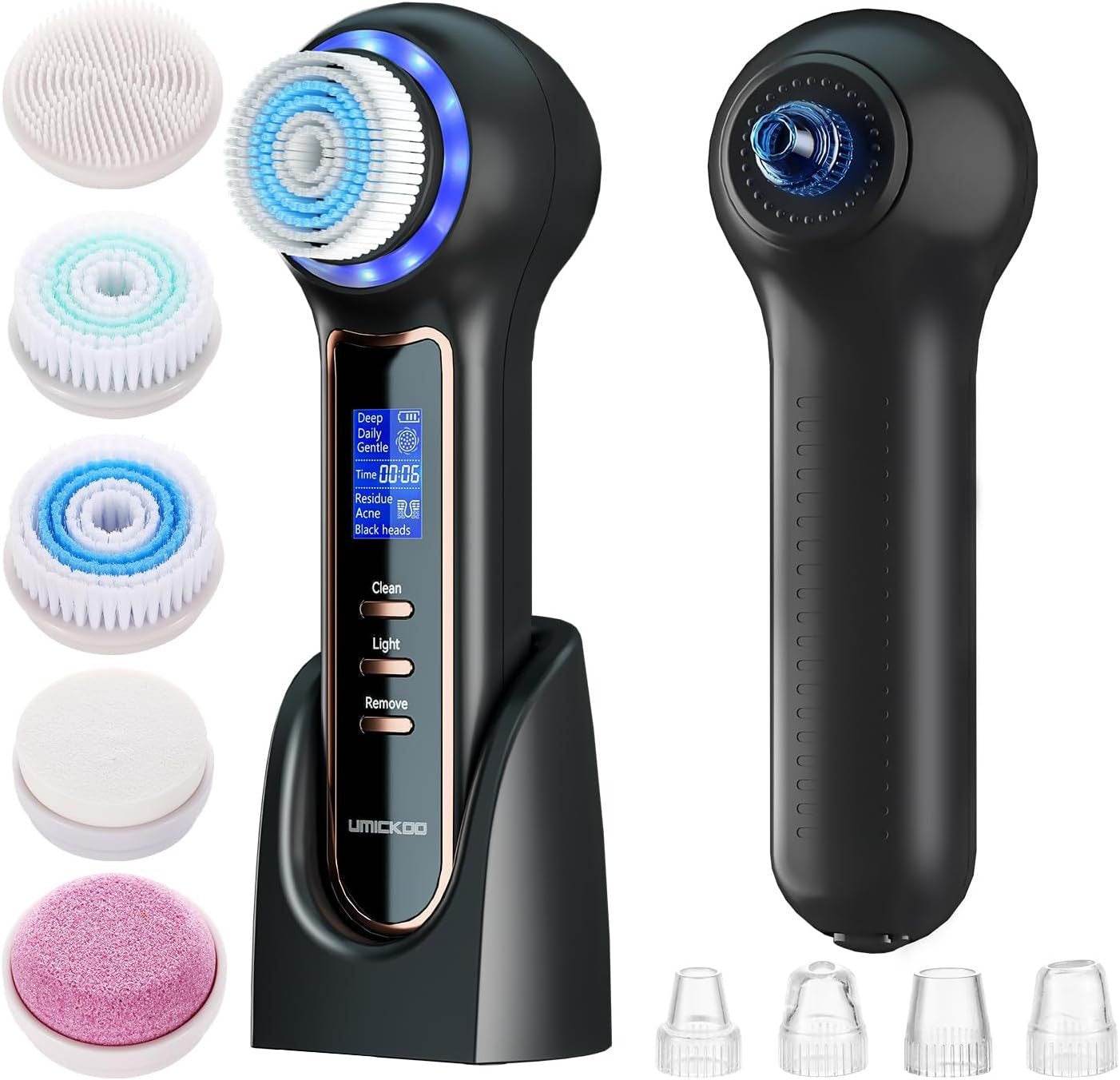 3 In 1 Electric Facial Cleaner Sonic Vibration Facial Brush Machine Waterproof Facial Cleansing Brush - MarvelouStoree