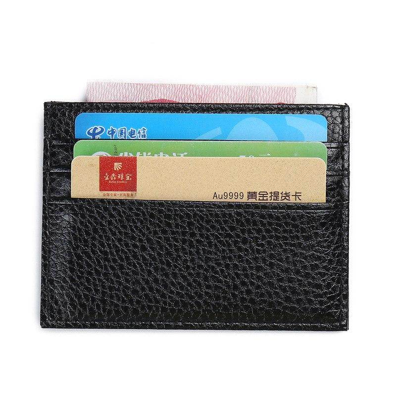 Credit Holder Card Fashion Vintage Retro Texture Mini ID Holders Business Credit Card Holder Leather Slim Bank Case Purse Wallet