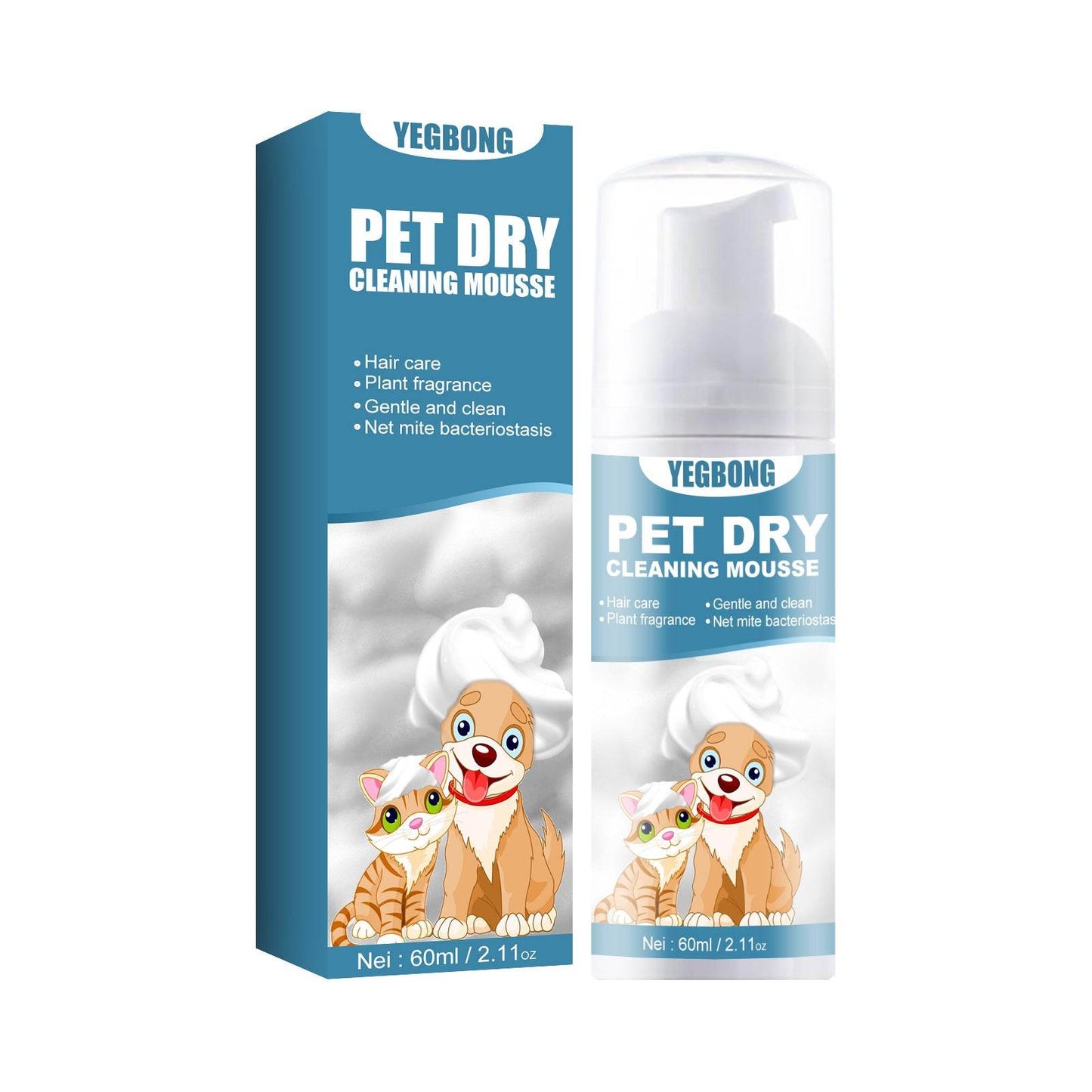 Yegbong Pet Dry Cleaning Foam Cat Dog Shower Gel Puppy Dog Disposable Deodorant - MarvelouStoree