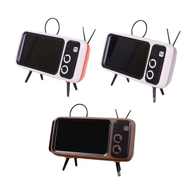 Retro TV Mobile Phone Screen Stand Cell Phone Mounts Holder for 4.7-5.5in mini Waterproo Mobile Phone Screen for Smart Phone - MarvelouStoree